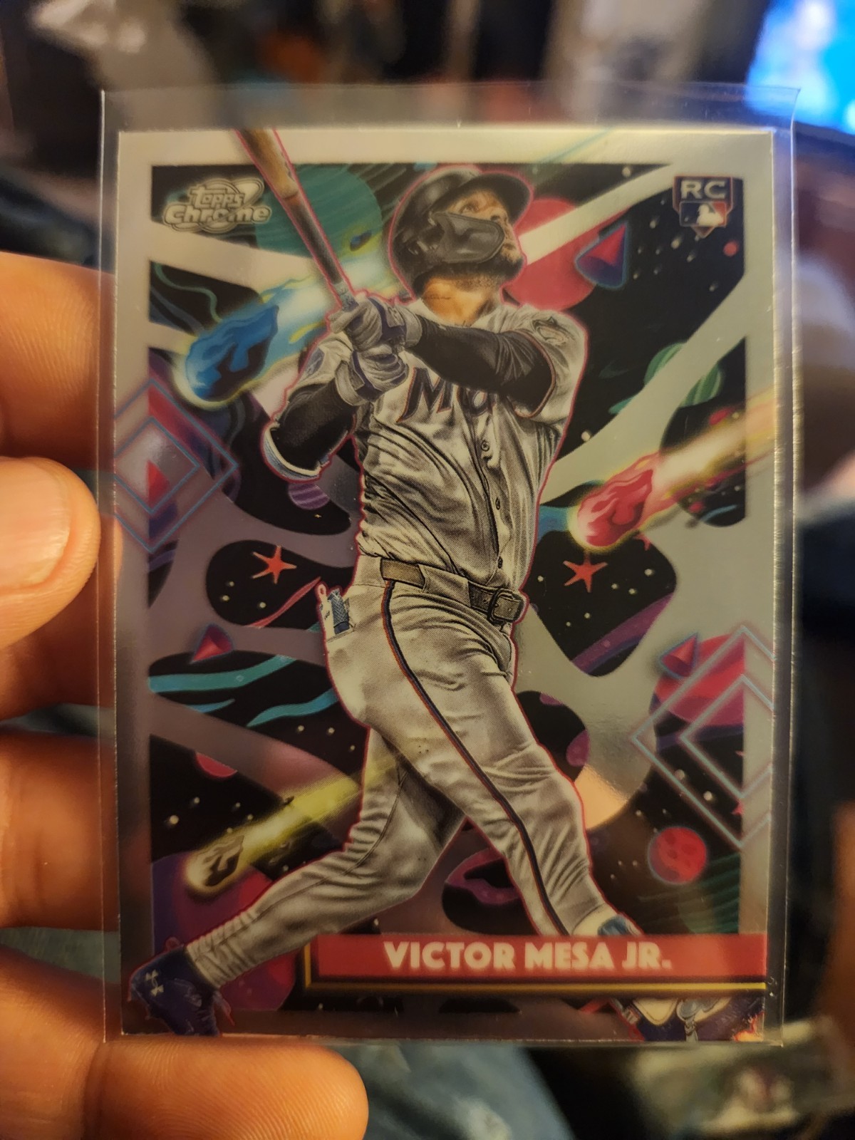 2025 Topps Chrome Cosmic #7 Victor Mesa Jr. RC Tampa Bay Rays 2025 Topps Chrome Cosmic #7 Victor Mesa Jr. RC Tampa Bay Rays