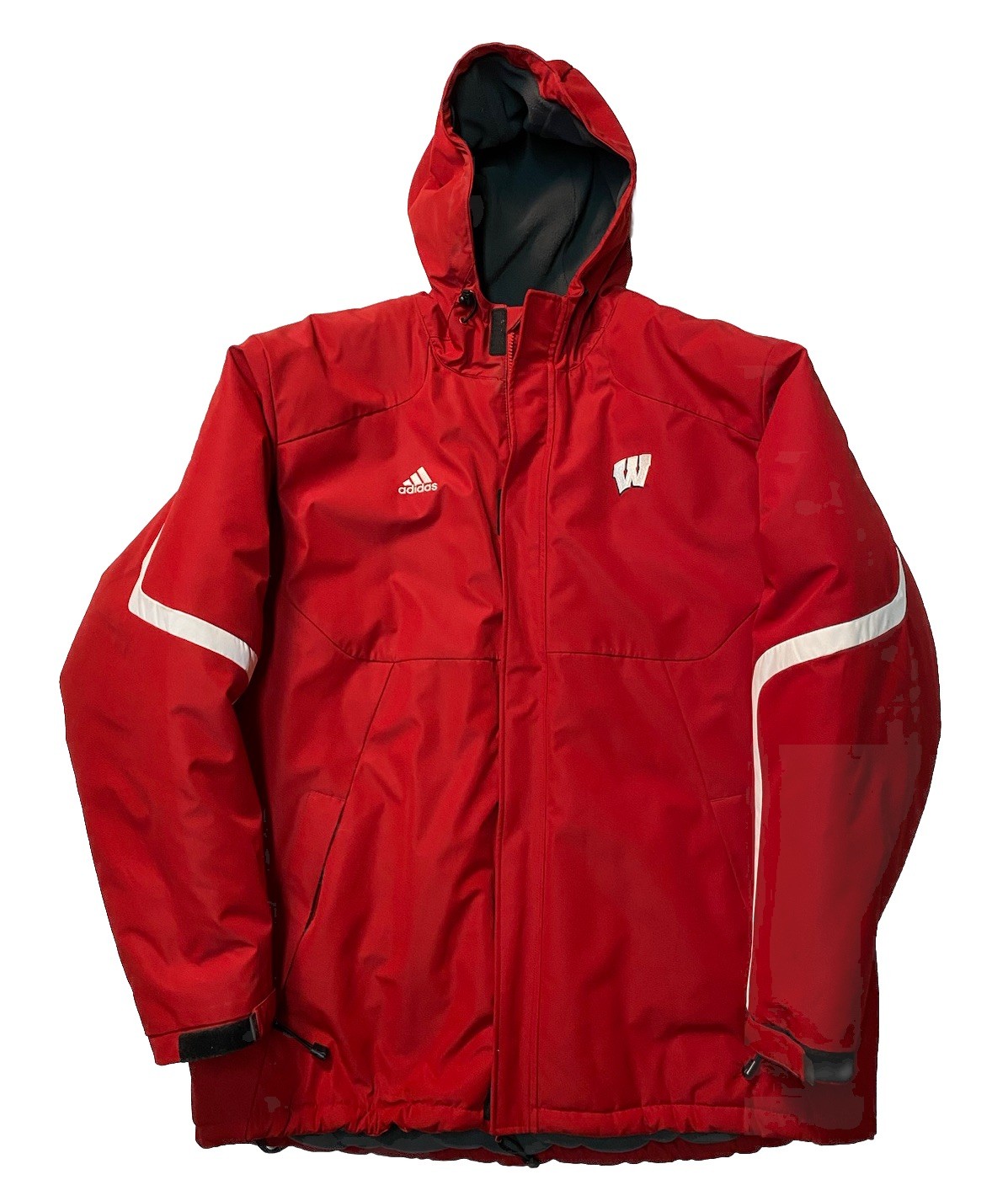 Wisconsin Badgers Jacket Mens 2XL Adidas Clima Proof Winter Parka Insulated Team Wisconsin Badgers Jacket Mens 2XL Adidas Clima Proof Winter Parka Insulated Team