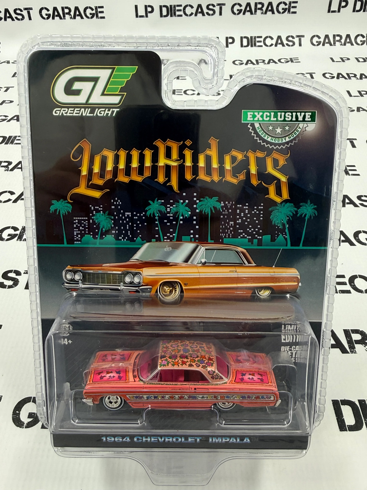 GREENLIGHT 1964 Chevrolet Impala Gypsy Rose Pink 1:64 Diecast Lowriders GREENLIGHT 1964 Chevrolet Impala Gypsy Rose Pink 1:64 Diecast Lowriders