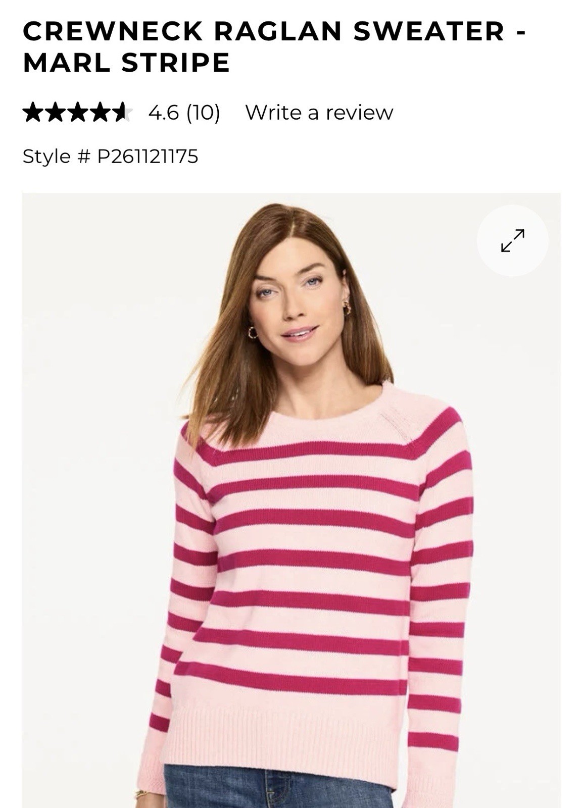 Talbots - NWT Crewneck Striped Sweater - S- Orchid Pink/Cherry Stripe - $99.50 Talbots - NWT Crewneck Striped Sweater - S- Orchid Pink/Cherry Stripe - $99.50