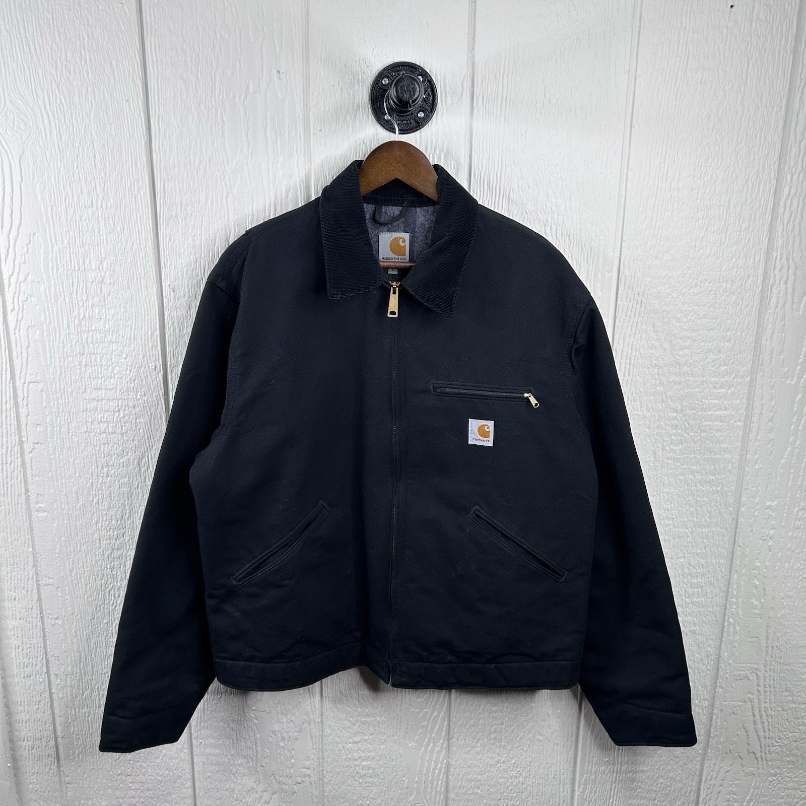 Y2K Carhartt Blanket-Luned Detroit Jacket “Black” J001 BLK Men’s L Y2K Carhartt Blanket-Luned Detroit Jacket “Black” J001 BLK Men’s L