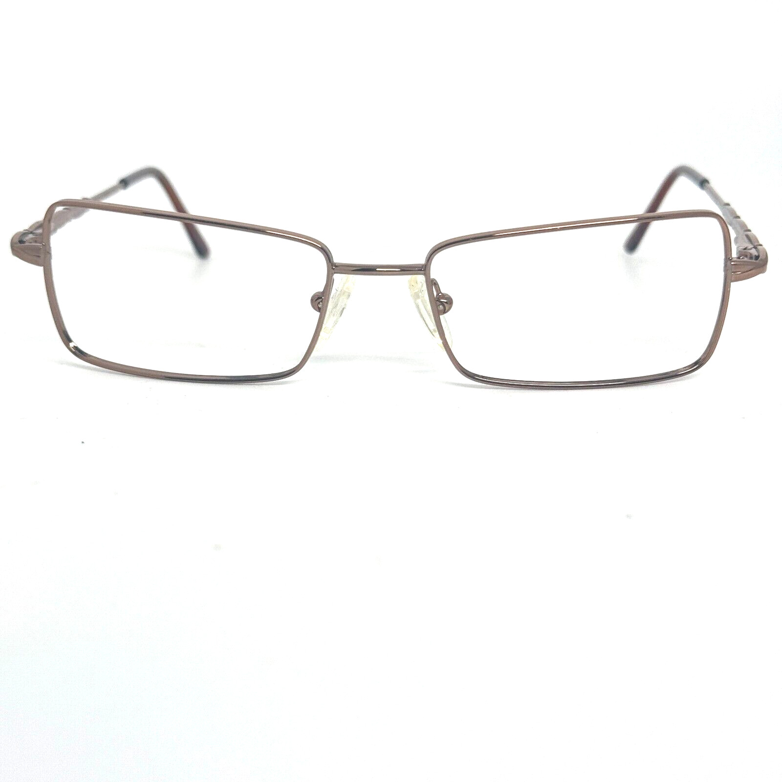 Genny 775-B 5339 Eyeglasses Frames Brown Rectangular Full Wire No Lens H1241