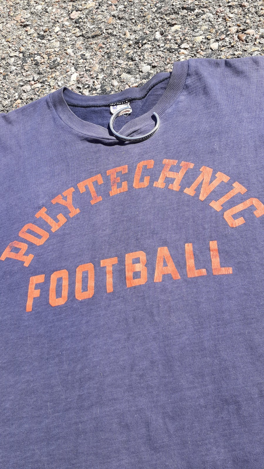 1950s - 50s Champion Running Man Navy Polytechnic Football T-Shirt 1950s - 50s Champion Running Man Navy Polytechnic Football T-Shirt