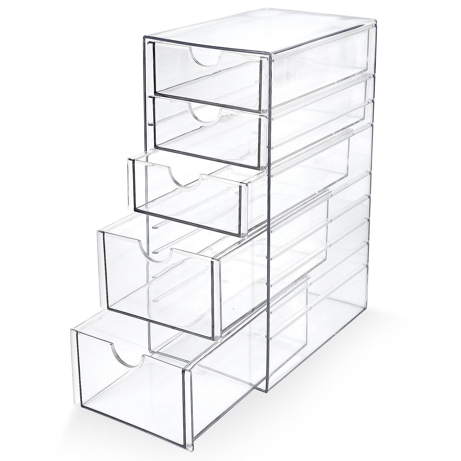 Prsildan Hair Accessories Organizer Acrylic Drawer with 5 Small Drawers Prsildan Hair Accessories Organizer Acrylic Drawer with 5 Small Drawers