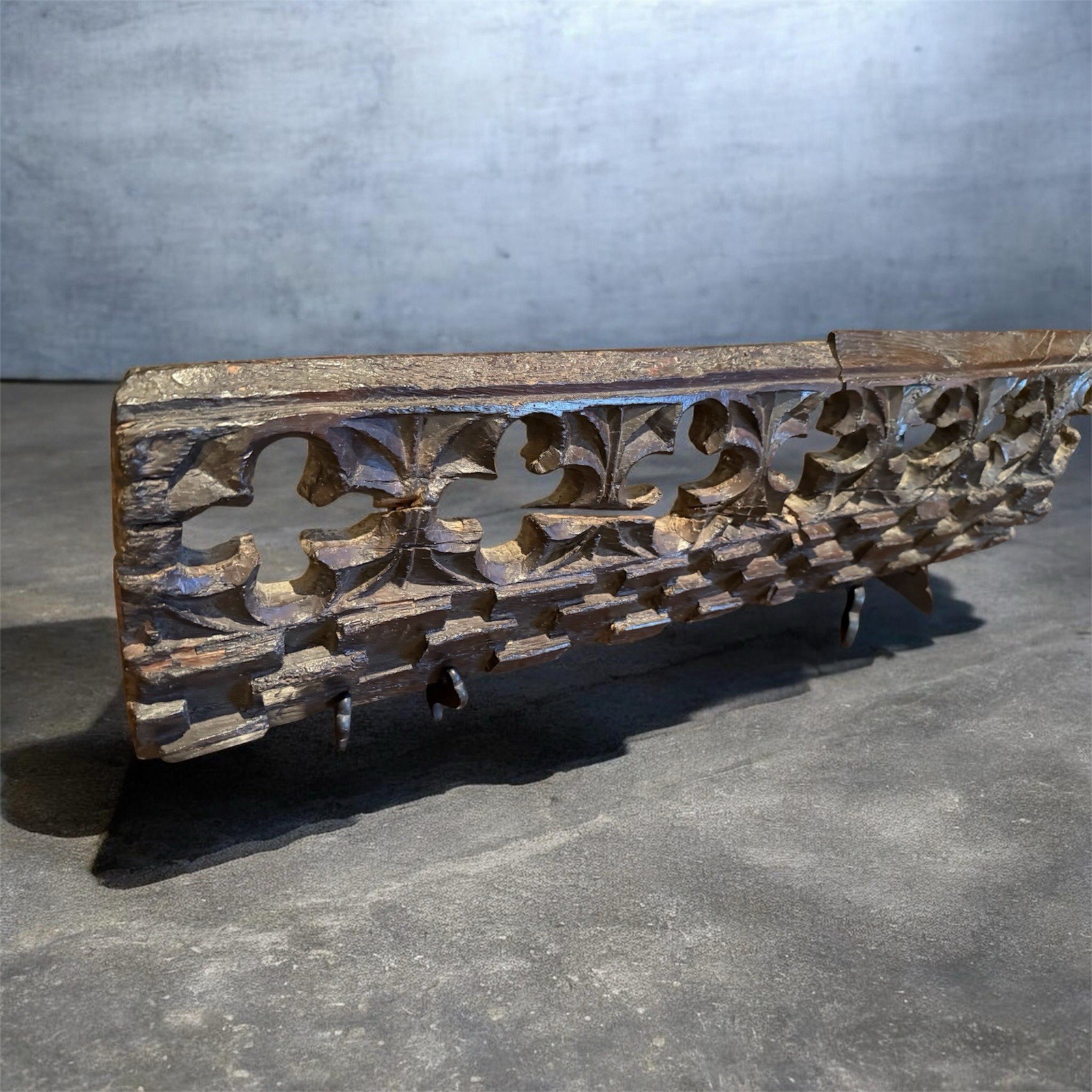 15th Century Rare Gothic Carved Pierced Chapel /Church Rail Rare Architectural ￼