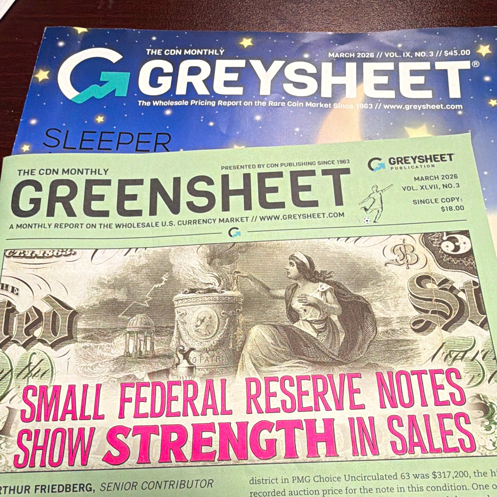Greysheet Monthly Greysheet & Greensheet March 2026 Vol. IX No. 3