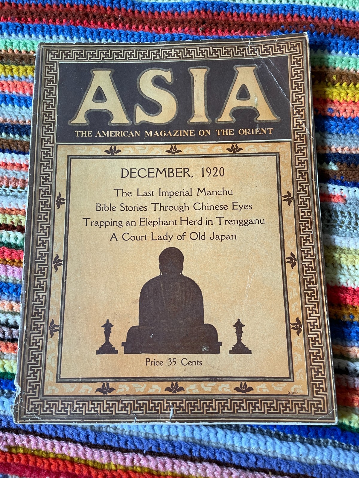 Asia American Magazine Orient December 1920 Korea Manchu Japan Antique Magazine