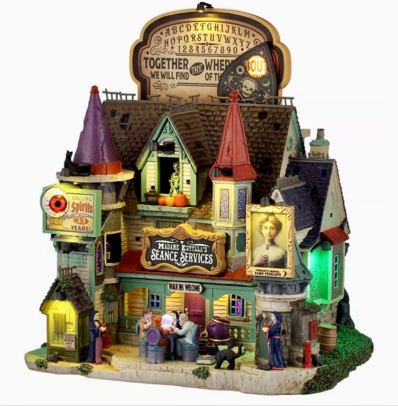 Lemax Spooky Town 2026 Madame Estella\'s Seance Services #65514 Halloween Motion
