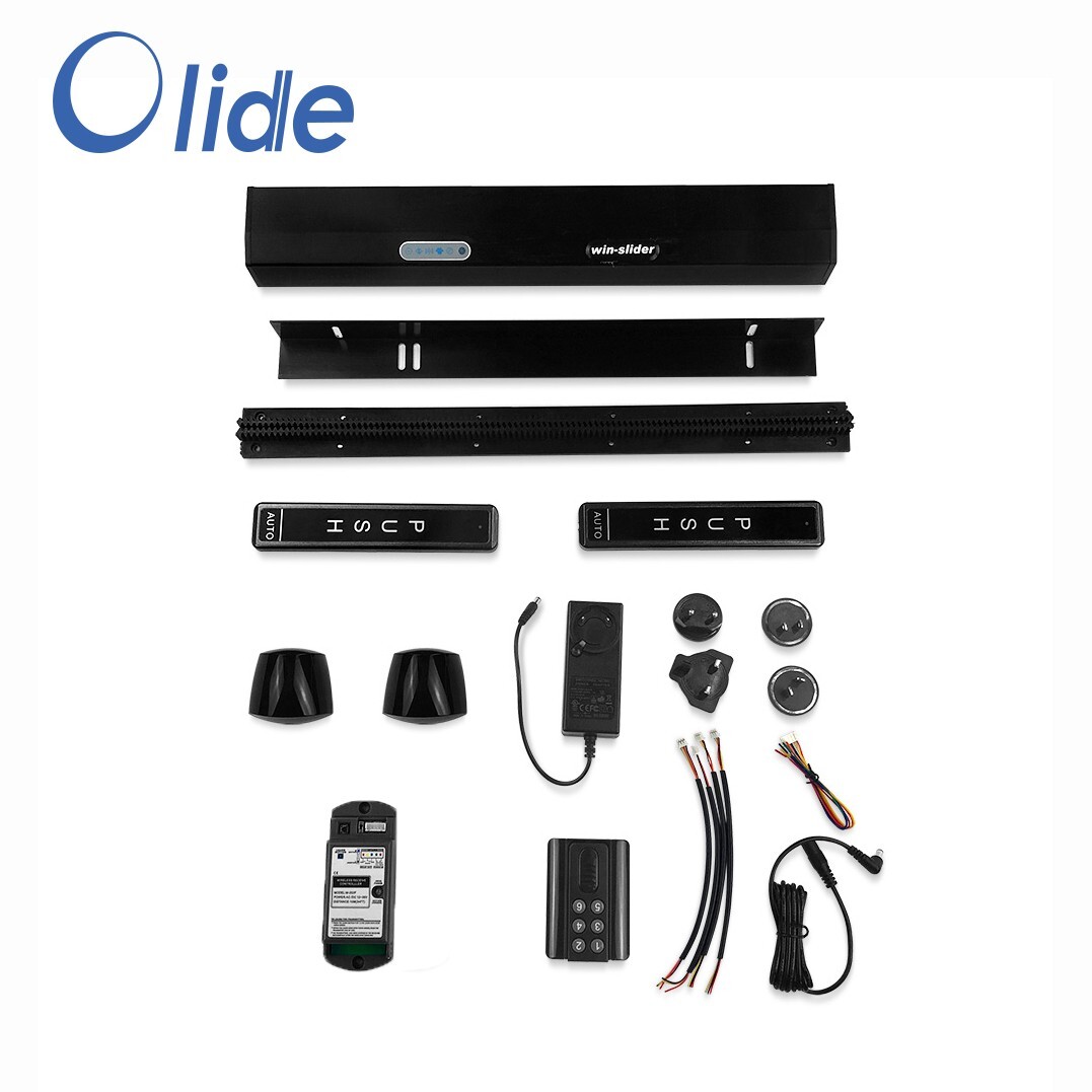 Black Olide Automatic Reidentail Pocket Sliding Door Closer With Pet Sensor