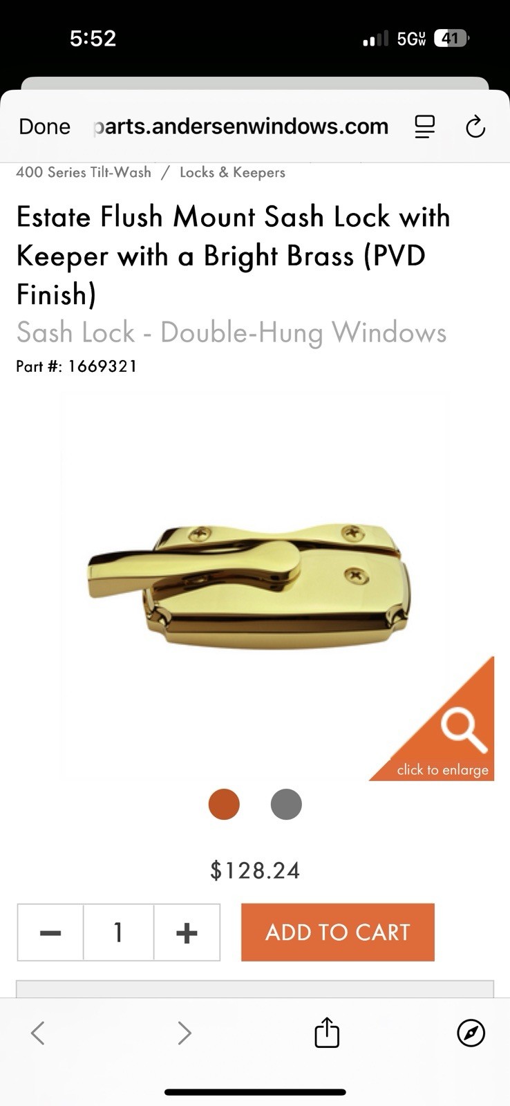 Andersen Estate Flush Mount Lock & Keeper – Bright Brass