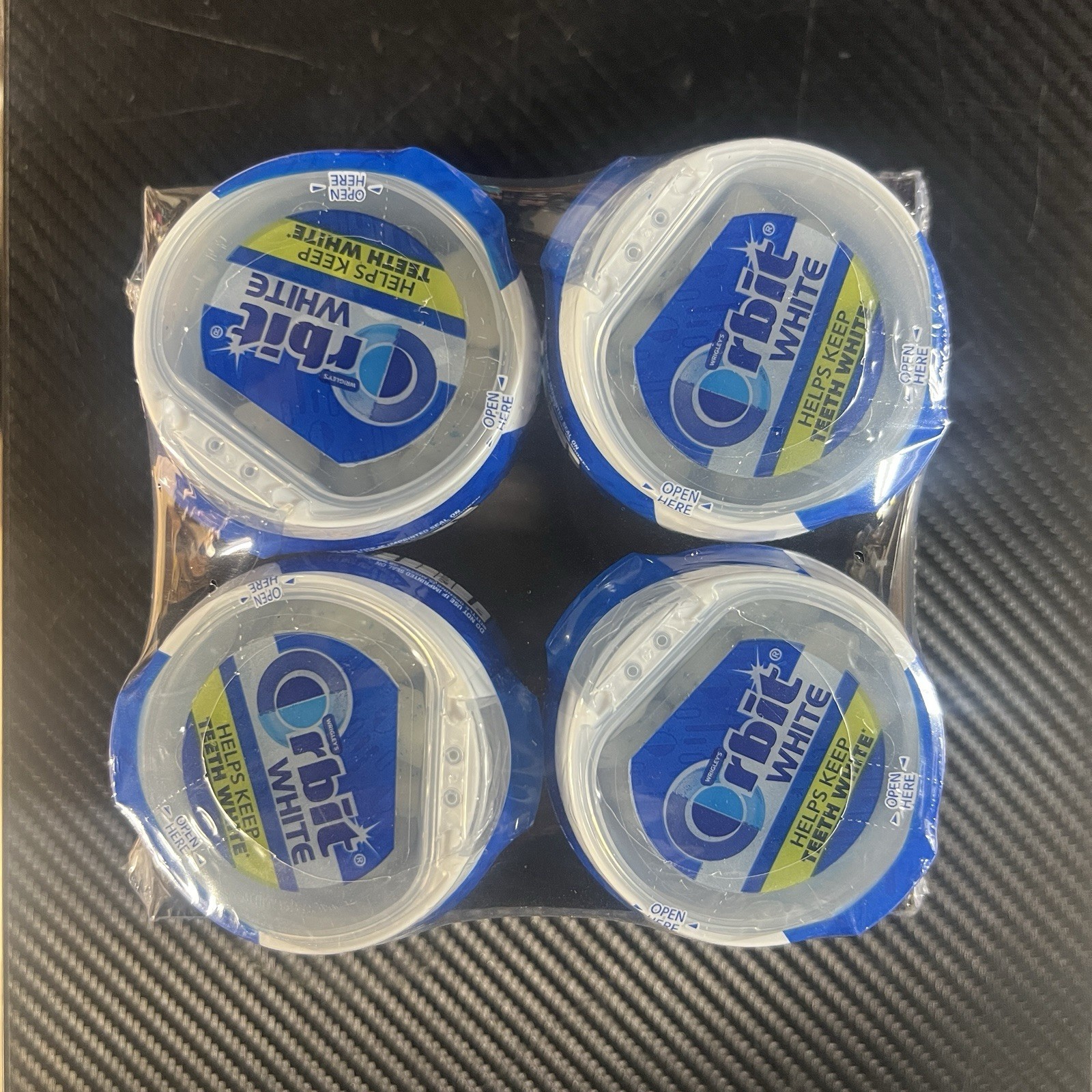 ORBIT Gum White Peppermint Sugar Free Chewing Gum 40 Piece Bottle Pack of 4