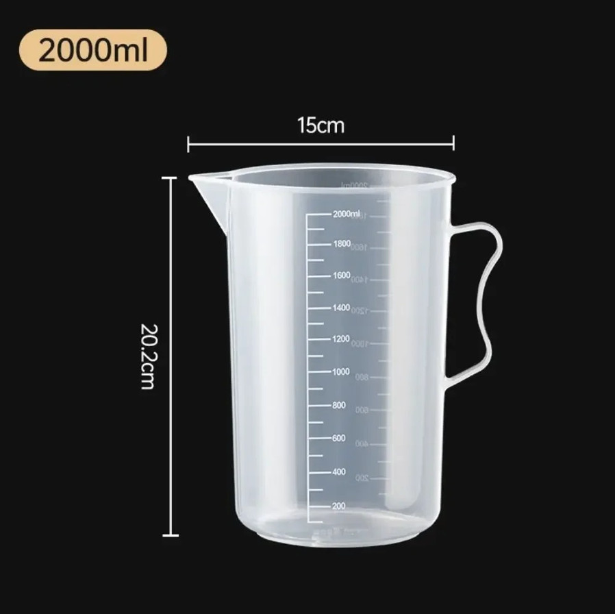 1pc Transparent Plastic Measuring Cup Food Grade Kitchen & Lab Beaker - NEW 1pc Transparent Plastic Measuring Cup Food Grade Kitchen & Lab Beaker - NEW