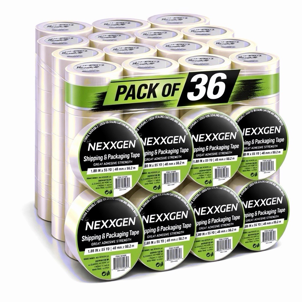 36 Rolls Carton Sealing Clear Packing Tape Box Shipping - 2 mil 1.89 36 Rolls Carton Sealing Clear Packing Tape Box Shipping - 2 mil 1.89