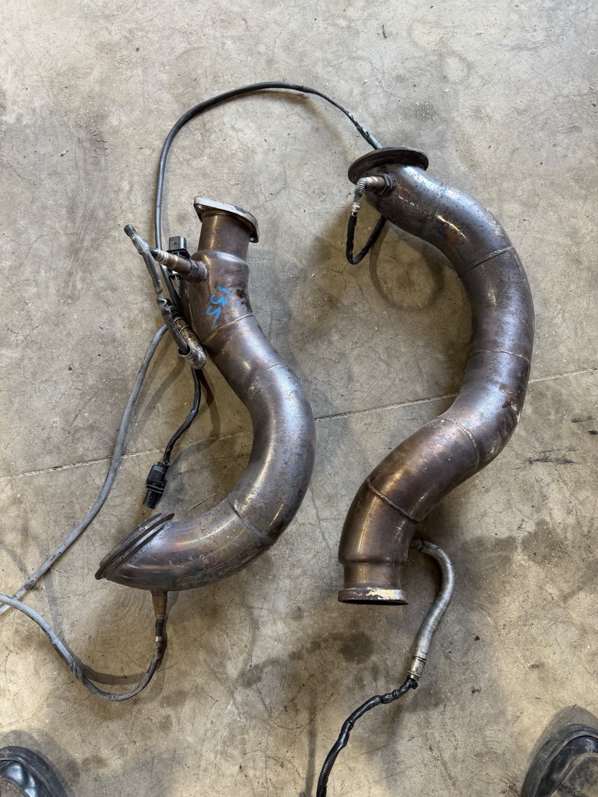 BMW N54 135i L Turbocharger 3” Down Pipe Exhaust Pipe Pair