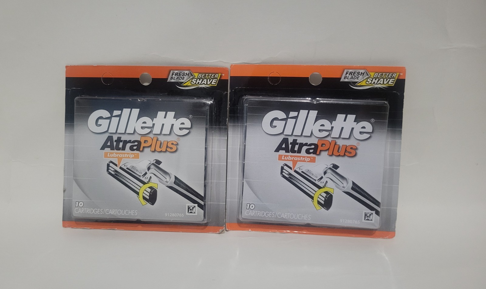 Lot of 2 Gillette AltraPlus Razor Refill Cartridges with Lubrastrip, 10 Pack