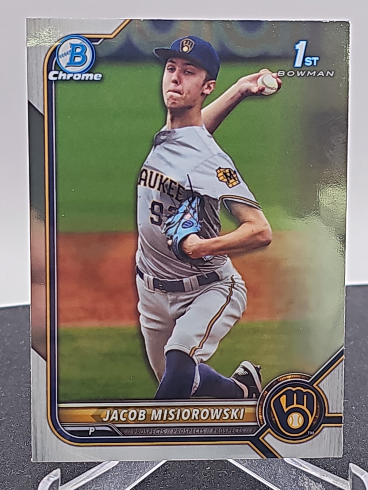 2022 Topps Chrome Jacob Misiorowski 1st Bowman BDC-132 Brewers