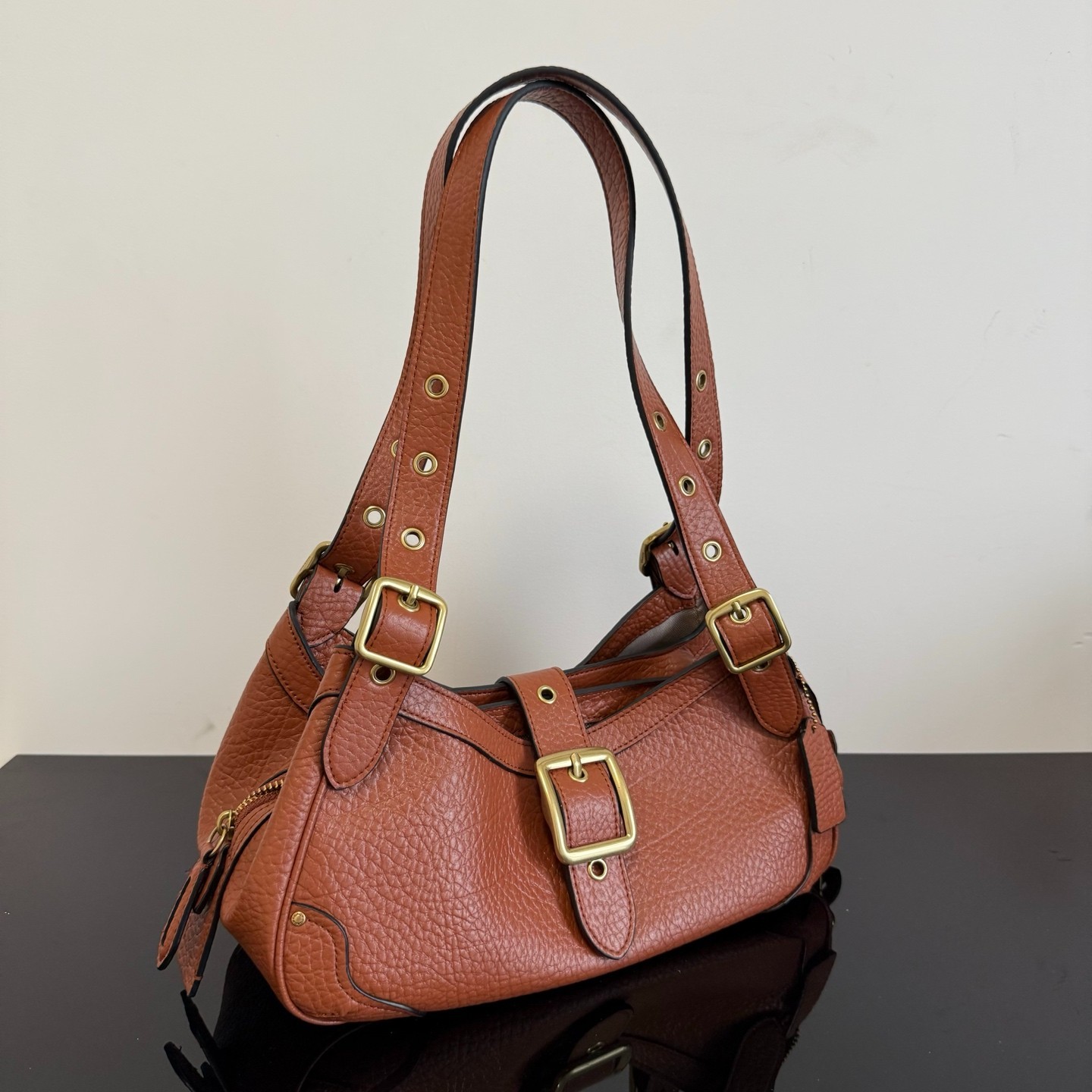 Coach Drifter Shoulder Bag 31 CFM45 Brass Amber Brown
