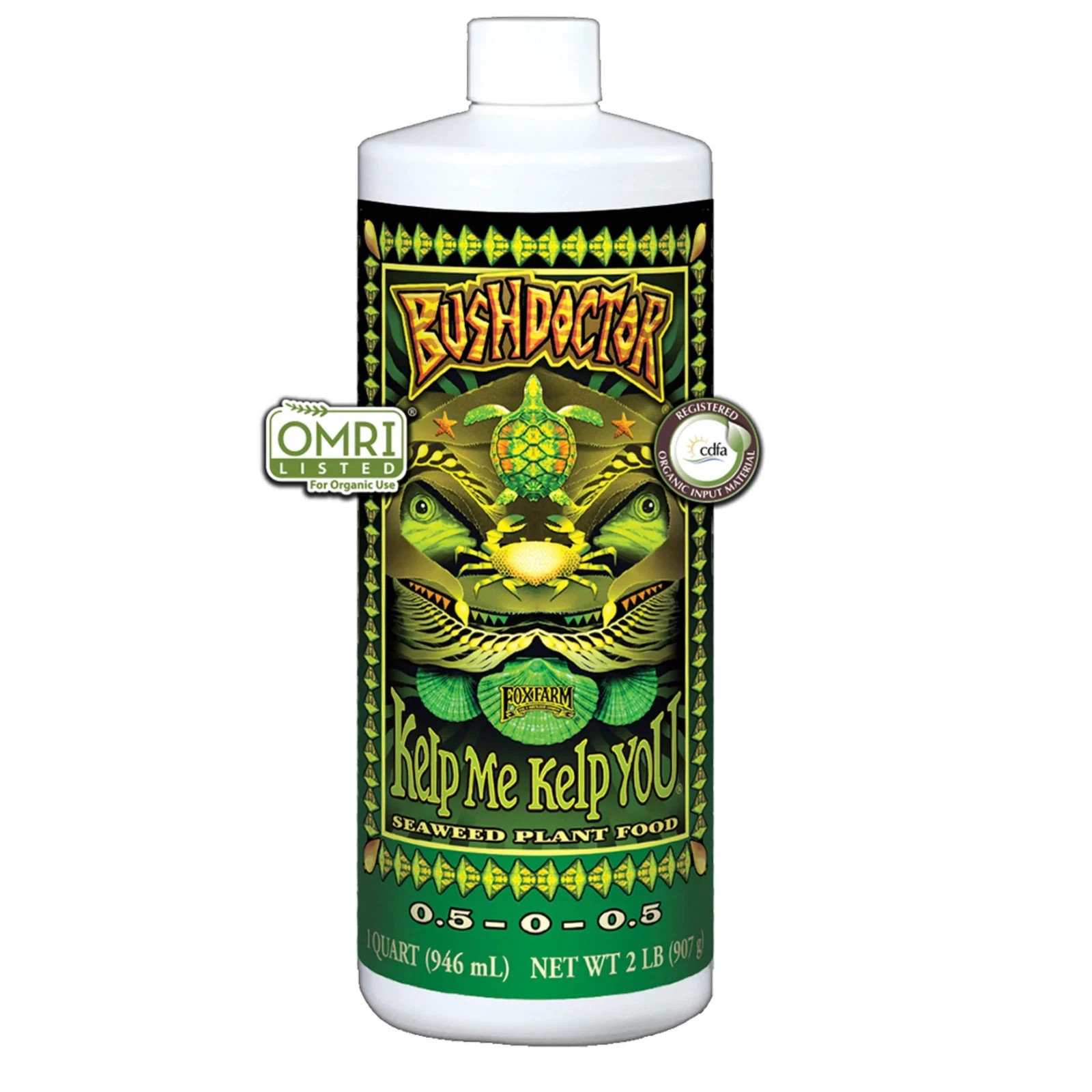 FoxFarm Bush Doctor Kelp Me Kelp You | Seaweed Plant Food 1 Quart Hydroponic FoxFarm Bush Doctor Kelp Me Kelp You | Seaweed Plant Food 1 Quart Hydroponic