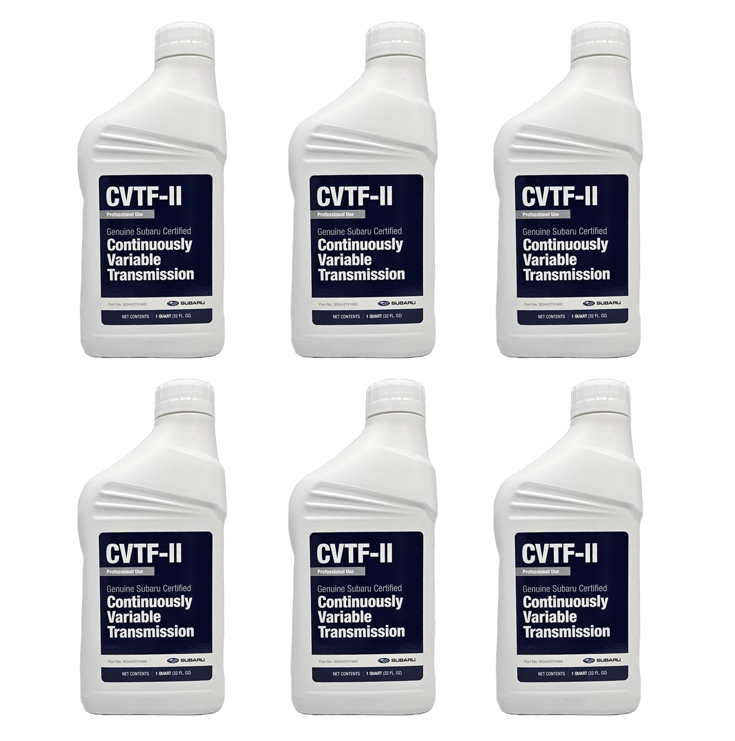 Subaru CVTF-II CVT Transmission Fluid (6 Quarts) - SOA427V1660 Genuine OEM AUTO