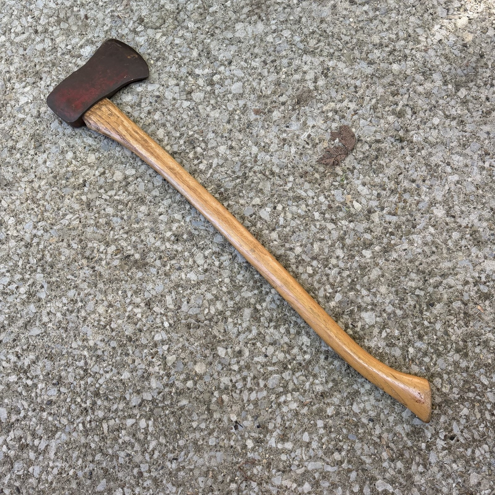 Vintage True Temper Jersey Axe Red Paint Single Bit Curved Handle 34\