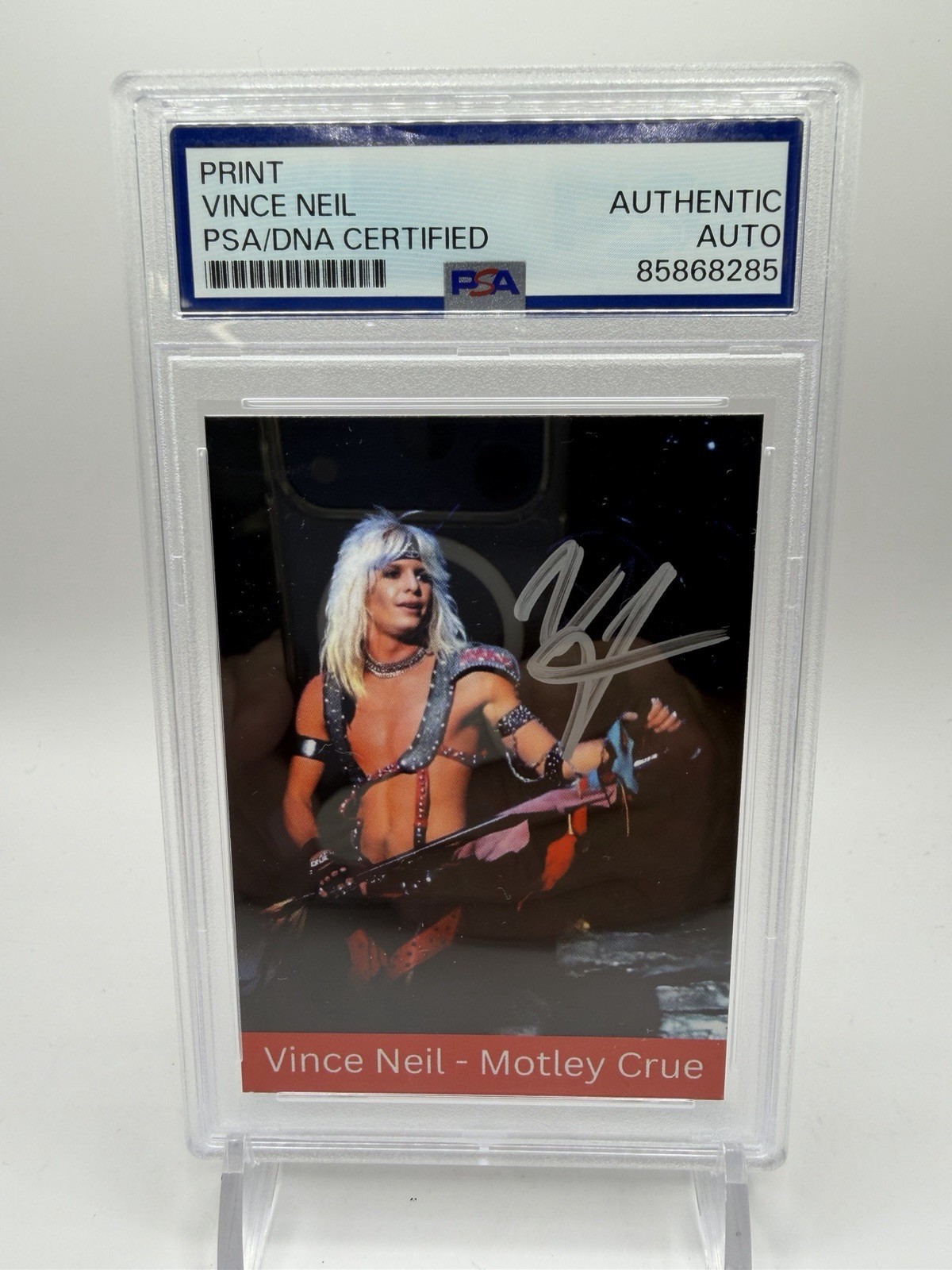 Mötley Crüe Vince Neil Signed Autographed Auto Trading Card PSA/DNA Authentic