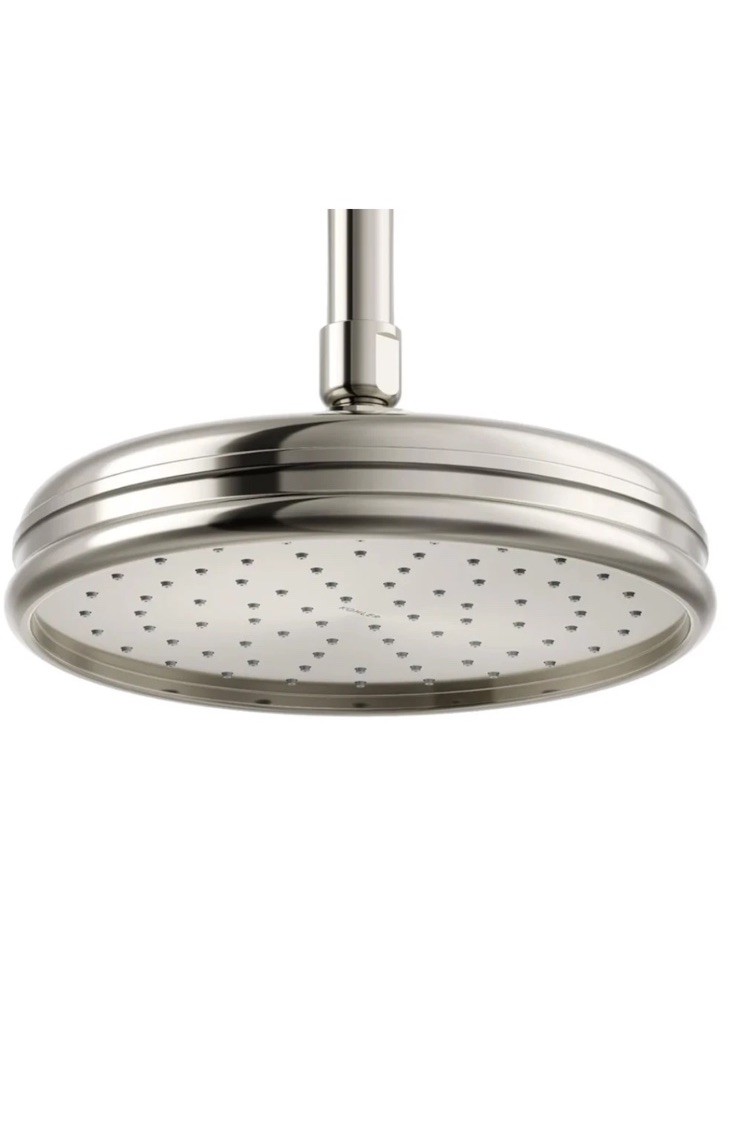 Kohler Traditional K-13692-SN Rainfall Shower Head Round Polished Nickel In Box