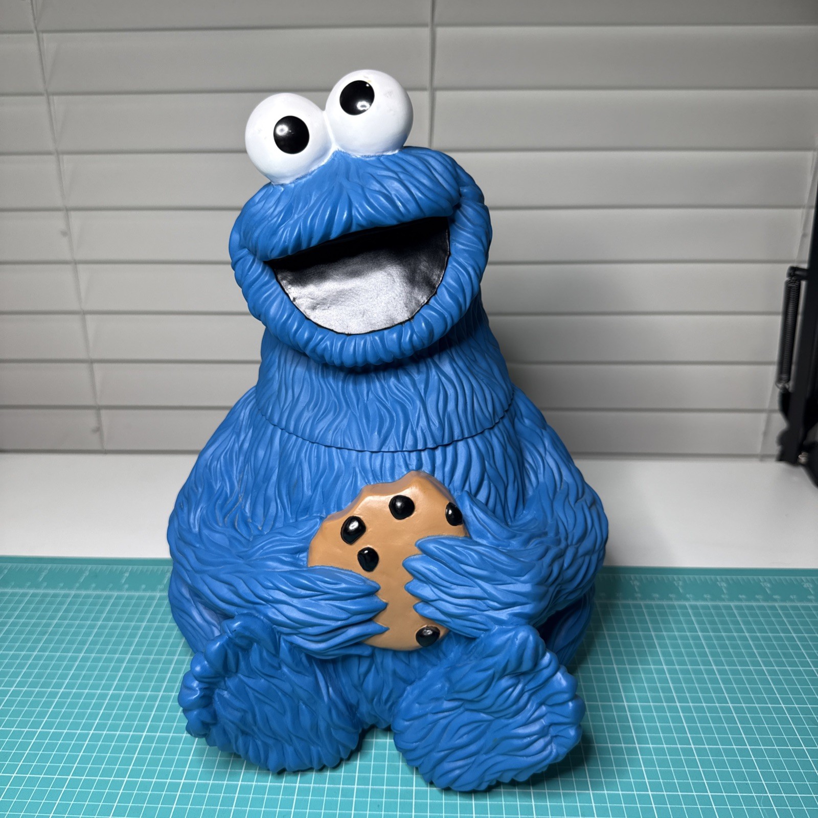 Vintage 1997 Applause Plastic Cookie Monster Cookie Jar Jim Henson Sesame Street