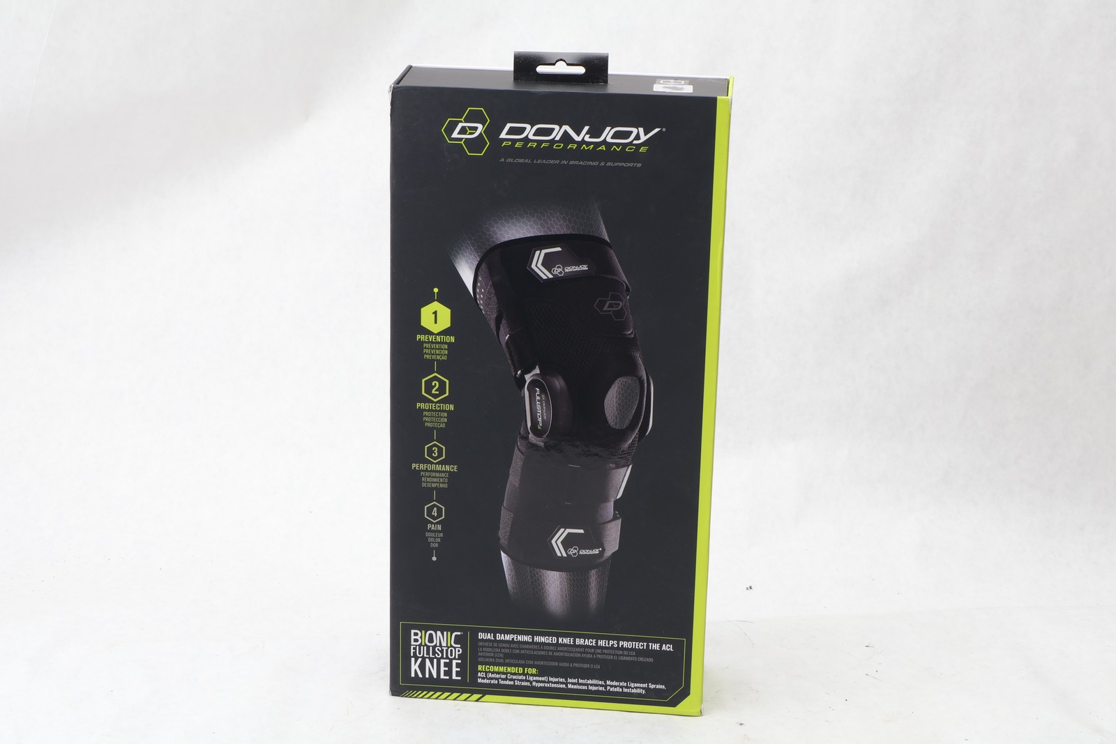 DonJoy Performance Bionic FullStop Knee Brace ACL Meniscus Large New In Box DonJoy Performance Bionic FullStop Knee Brace ACL Meniscus Large New In Box