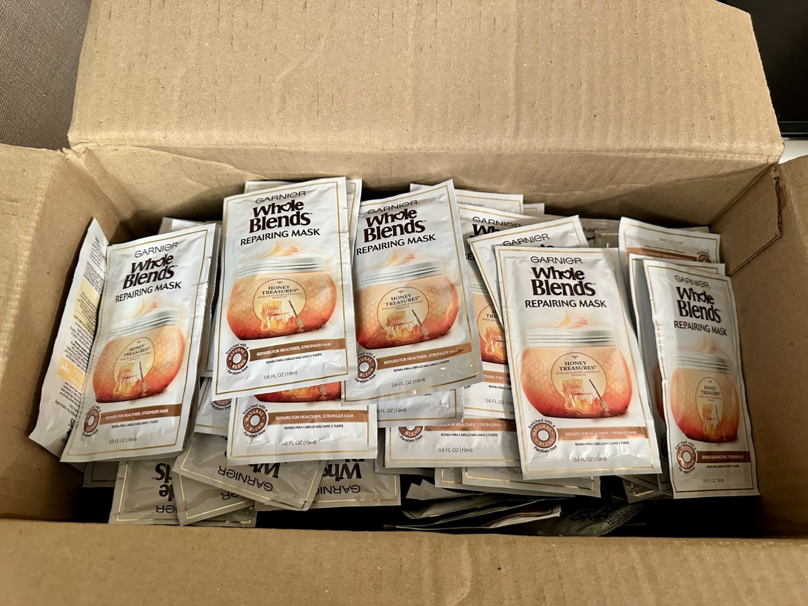 Garnier Whole Blends Repairing Honey Mask Lot of 200 Sample Packets