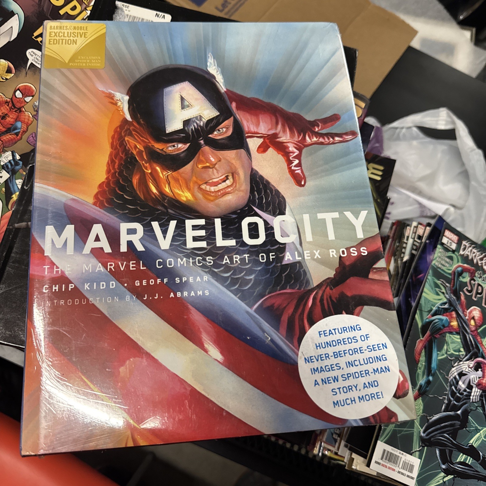 MARVELOCITY The Marvel Comics Art of Alex Ross Capt America Spiderman H/C w/ DJ MARVELOCITY The Marvel Comics Art of Alex Ross Capt America Spiderman H/C w/ DJ