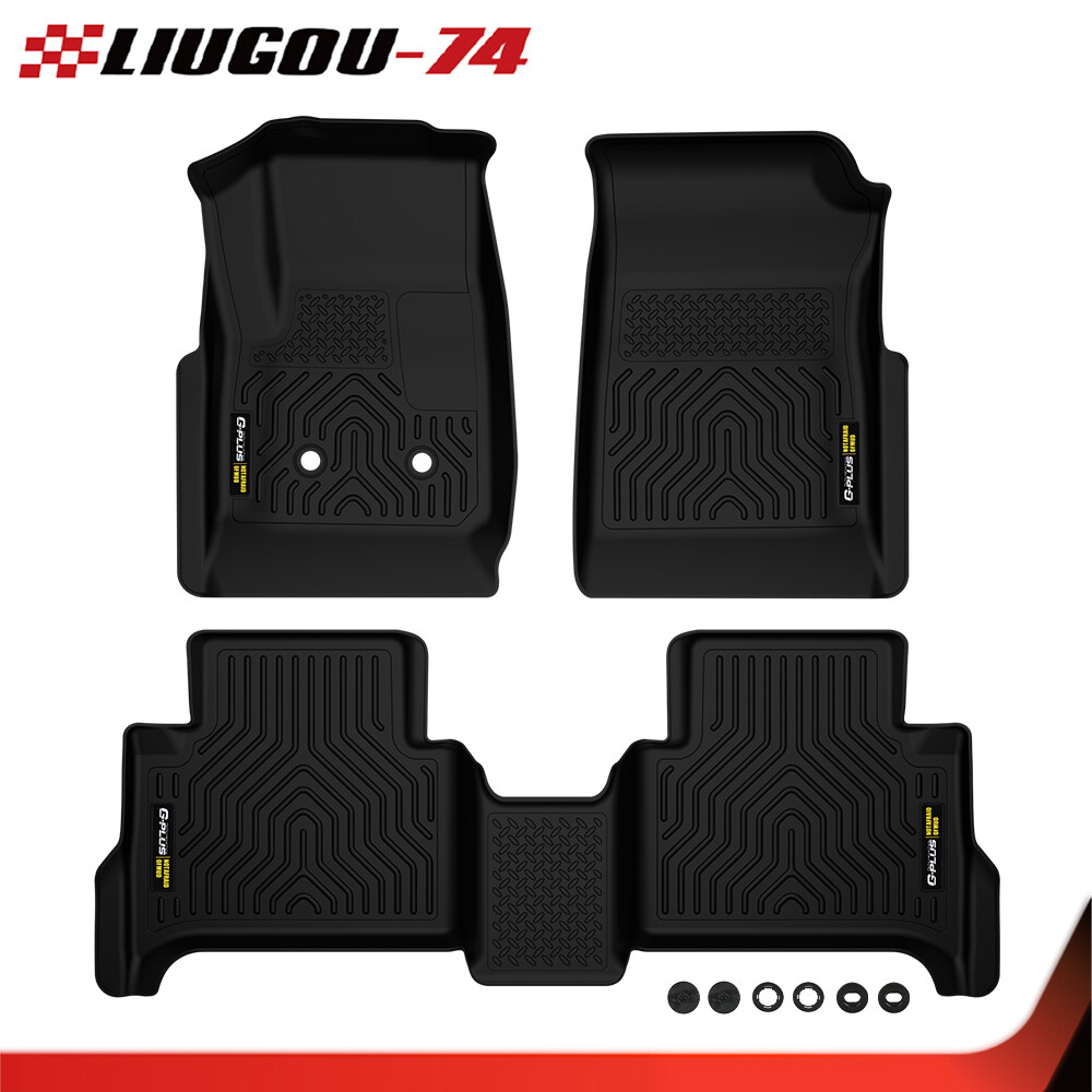 Floor Mats TPE Fit For 2015-2022 Chevy Colorado Crew Cab/ GMC Canyon Full Liners