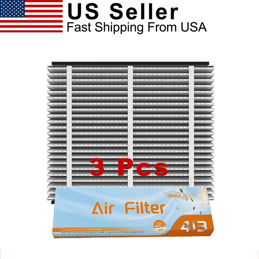 3 Pack 413 Air Filter 16x25x4 MERV 13 for AprilAire 1410 1610 2410...
