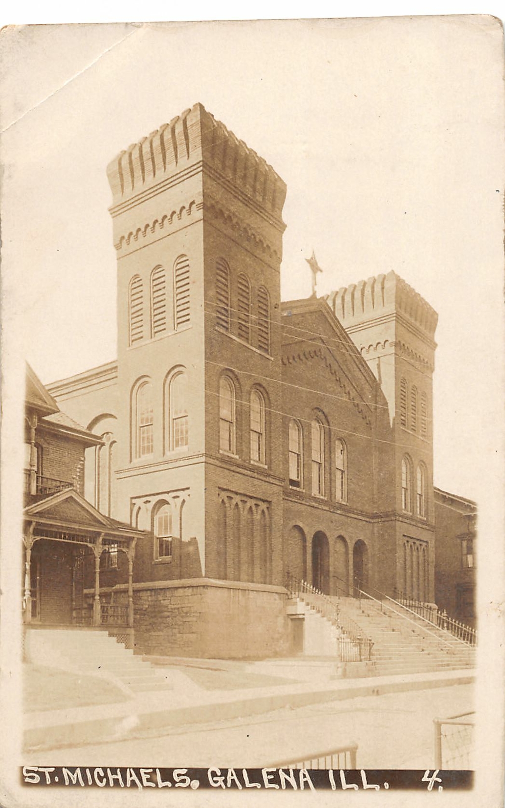 G3/ Galena Illinois RPPC Postcard c1910 St Michael's Church G3/ Galena Illinois RPPC Postcard c1910 St Michael's Church