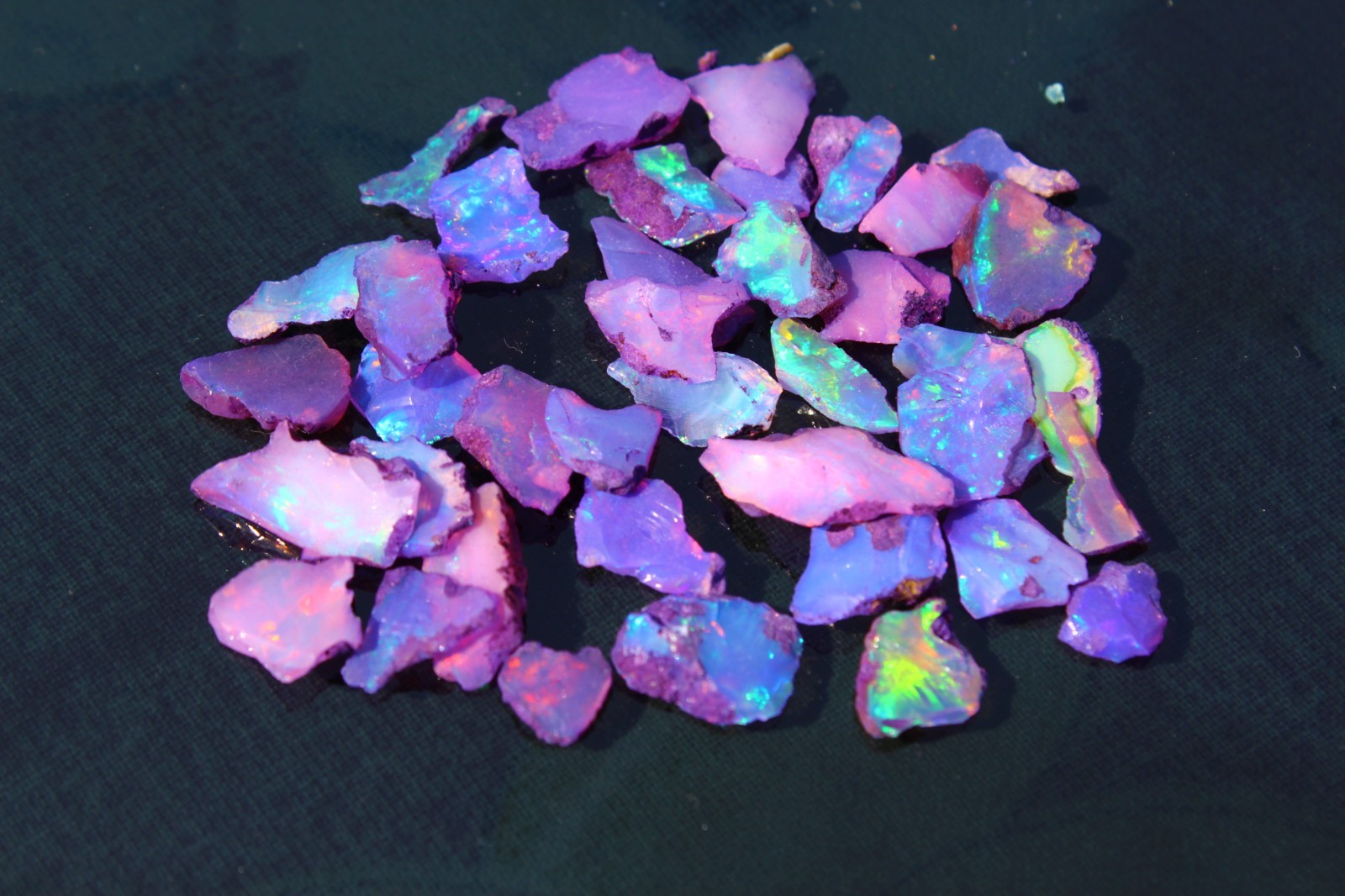 Purple Pink Ethiopian Opal Rough 7-15mm 10pcs Fire Gemstone
