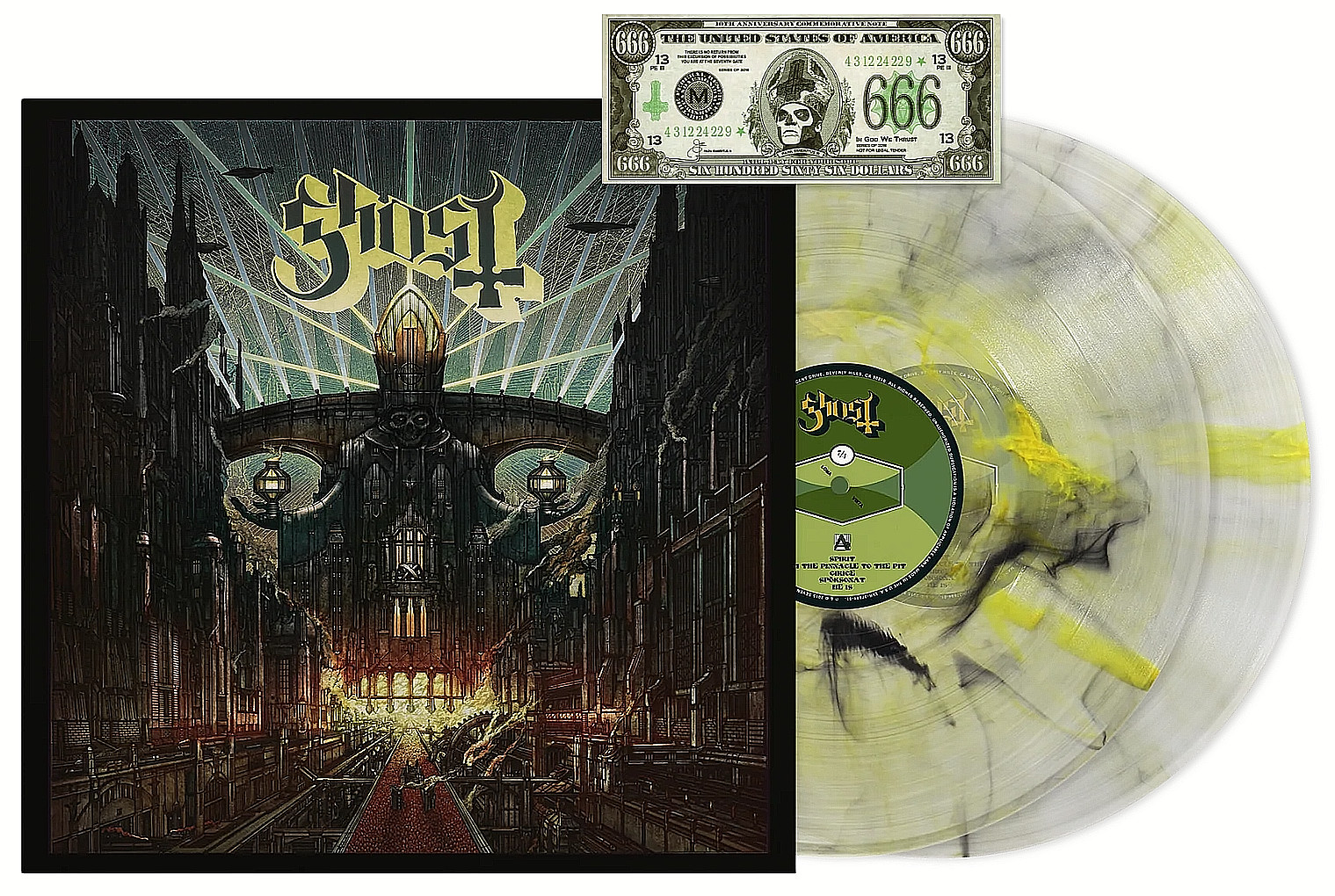 GHOST Meliora 2XLP Yellow Black Smoke Vinyl 10th Anniv Dust Buck Sealed NEW