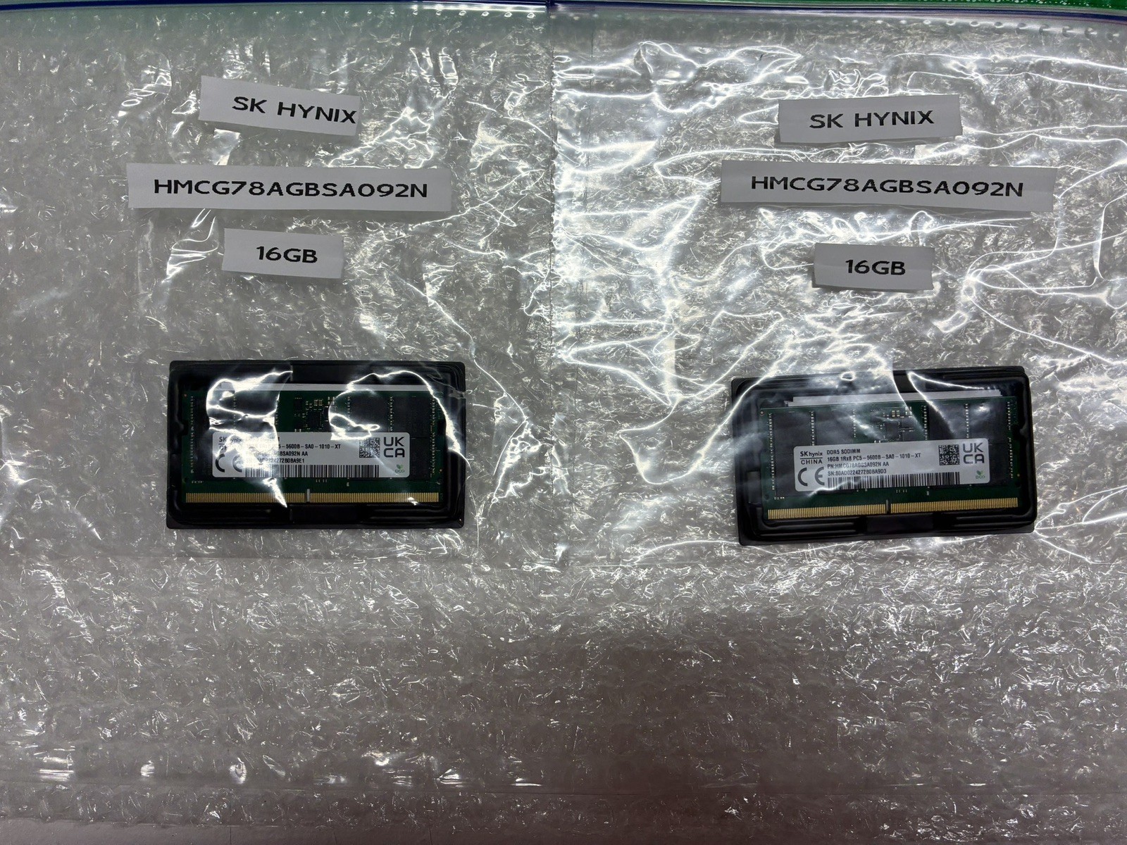 32GB Kit 2x16GB SK Hynix DDR5-5600 PC5-5600B SODIMM RAM HMCG78AGBSA092N
