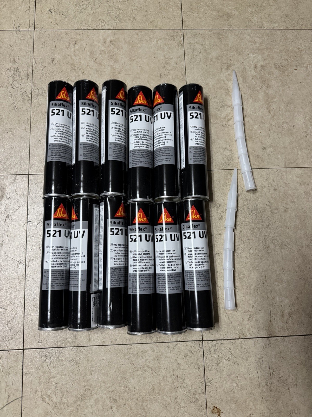 Sika Sikaflex 521 UV White 10.3 oz Weather Resistant Sealant Adhesive 12 Ct