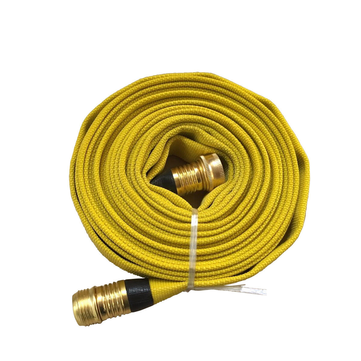 Forestry Grade Lay Flat Fire Hose with Garden Thread, YELLOW, 250 PSI