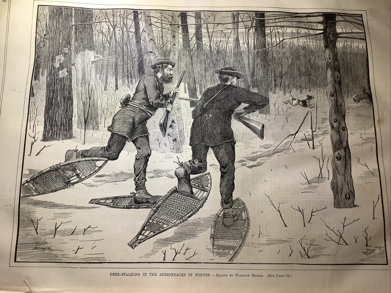 1871 RARE EVERY SATURDAY NEWSPAPER ~ WINSLOW HOMER “DEER STALKING IN ADIRONDACKS 1871 RARE EVERY SATURDAY NEWSPAPER ~ WINSLOW HOMER “DEER STALKING IN ADIRONDACKS