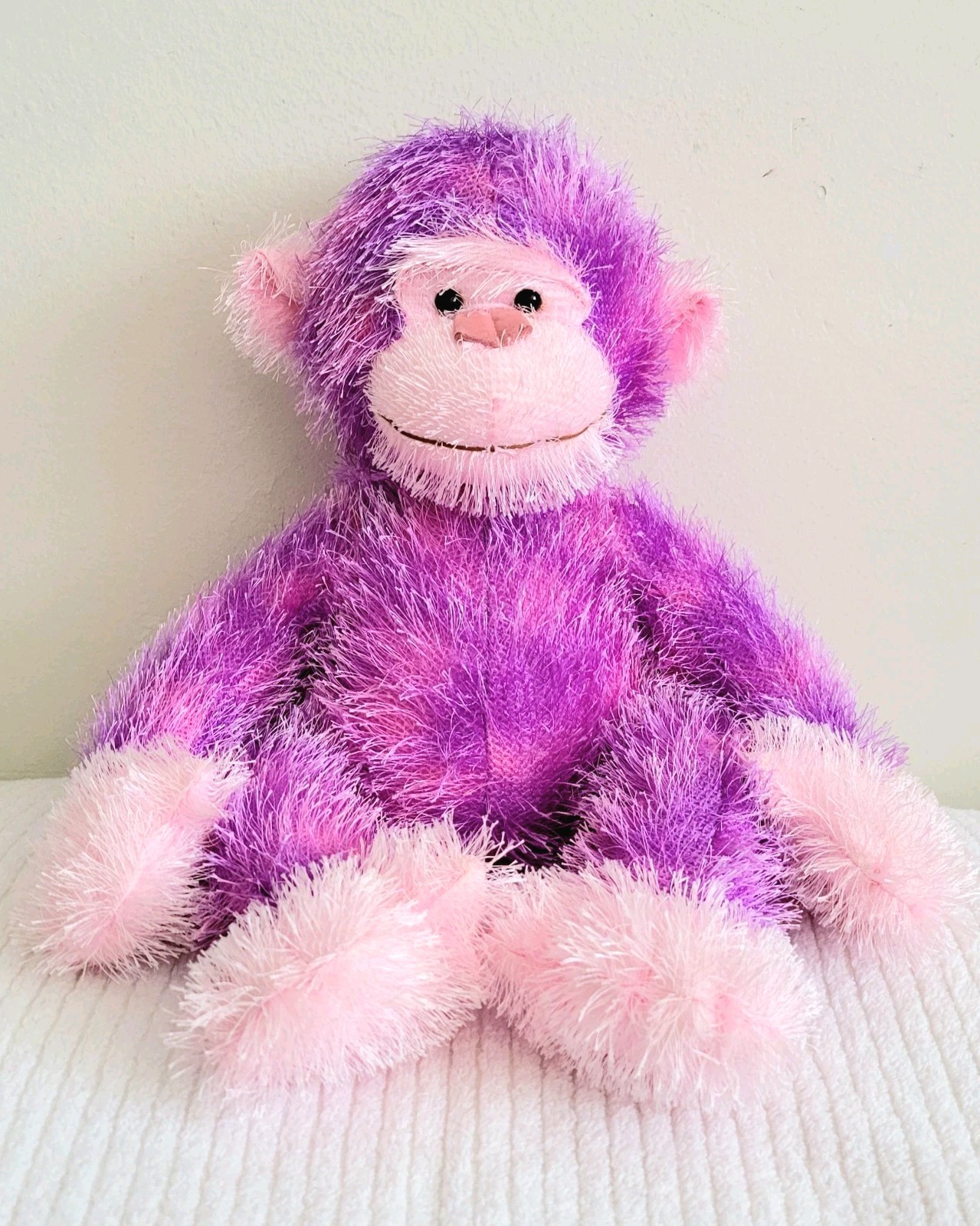 Russ Berrie Purple Pink Monkey Plush Trembles Animated 16\ Russ Berrie Purple Pink Monkey Plush Trembles Animated 16\