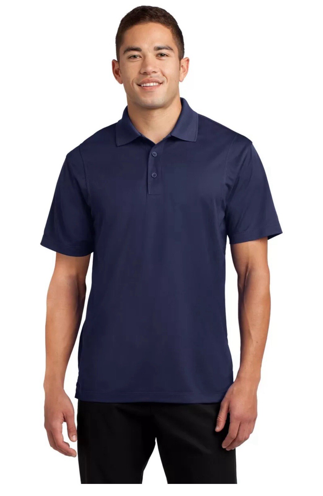 Sport-Tek Micropique Sport-Wick Polo ST650 Navy Blue large new Sport-Tek Micropique Sport-Wick Polo ST650 Navy Blue large new