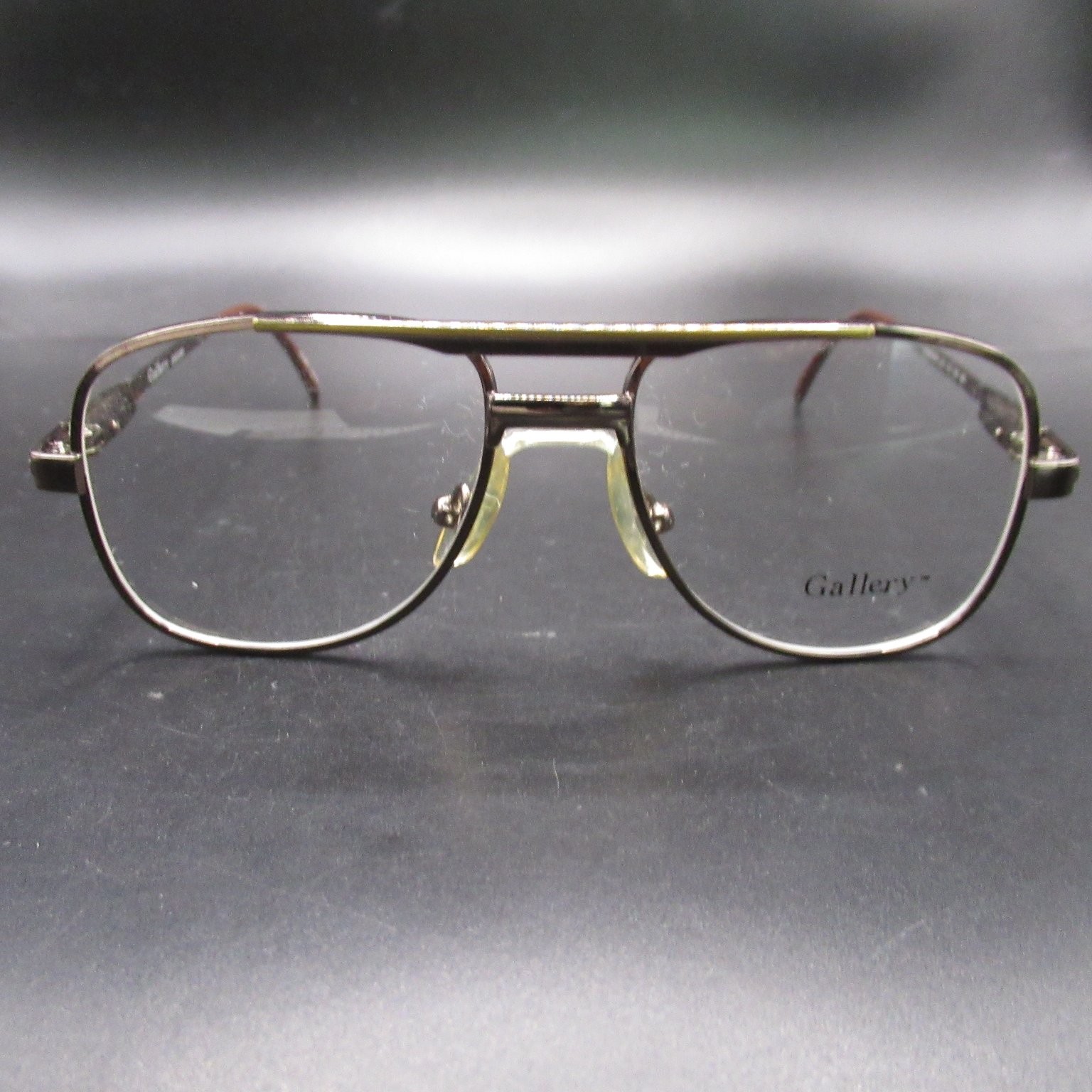 Vintage Gallery Jaguar Kenmark 50-18 Brown Metal Aviator Eyeglass Frames 06297 Vintage Gallery Jaguar Kenmark 50-18 Brown Metal Aviator Eyeglass Frames 06297