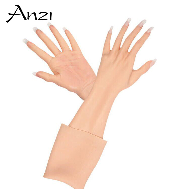 Anzi Realistic Silicone Hand Skin Female Gloves for Crossdresser Drag Queen 