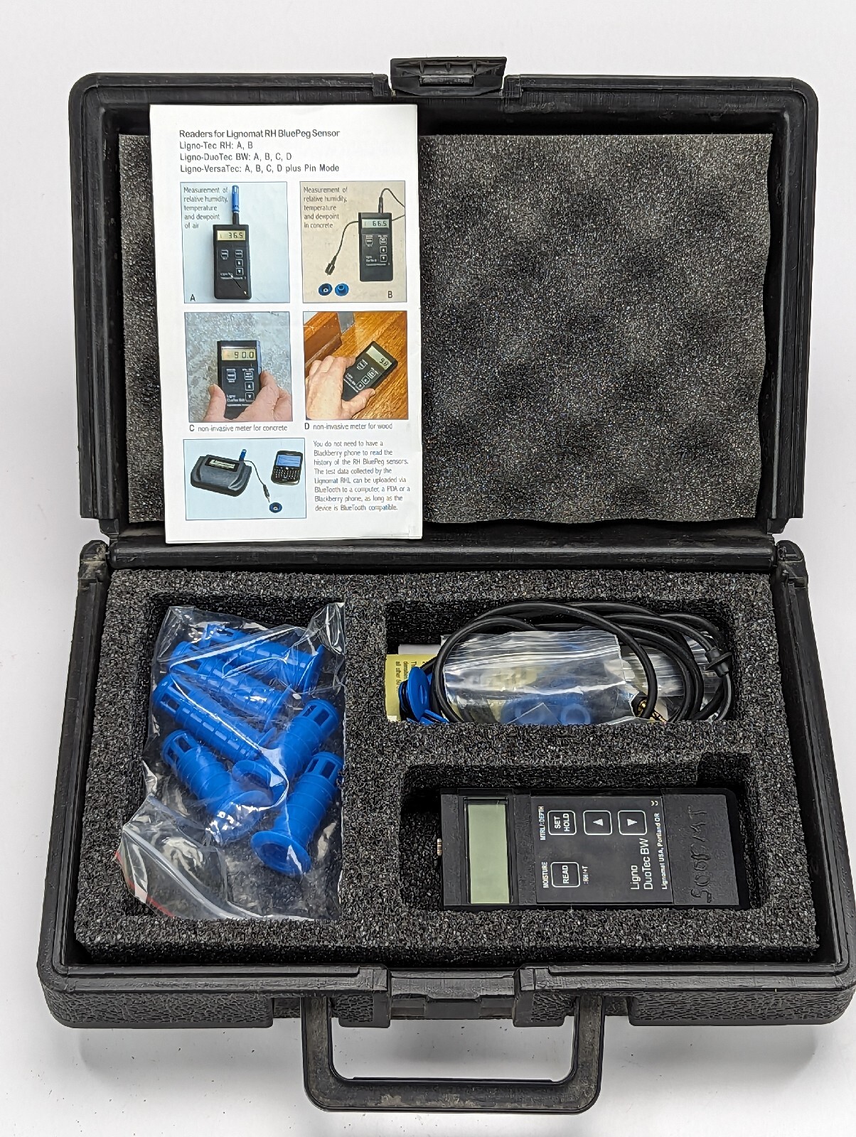 Lignomat BW Dual-depth Pinless Moisture Meter with RH Capabilities for measur...
