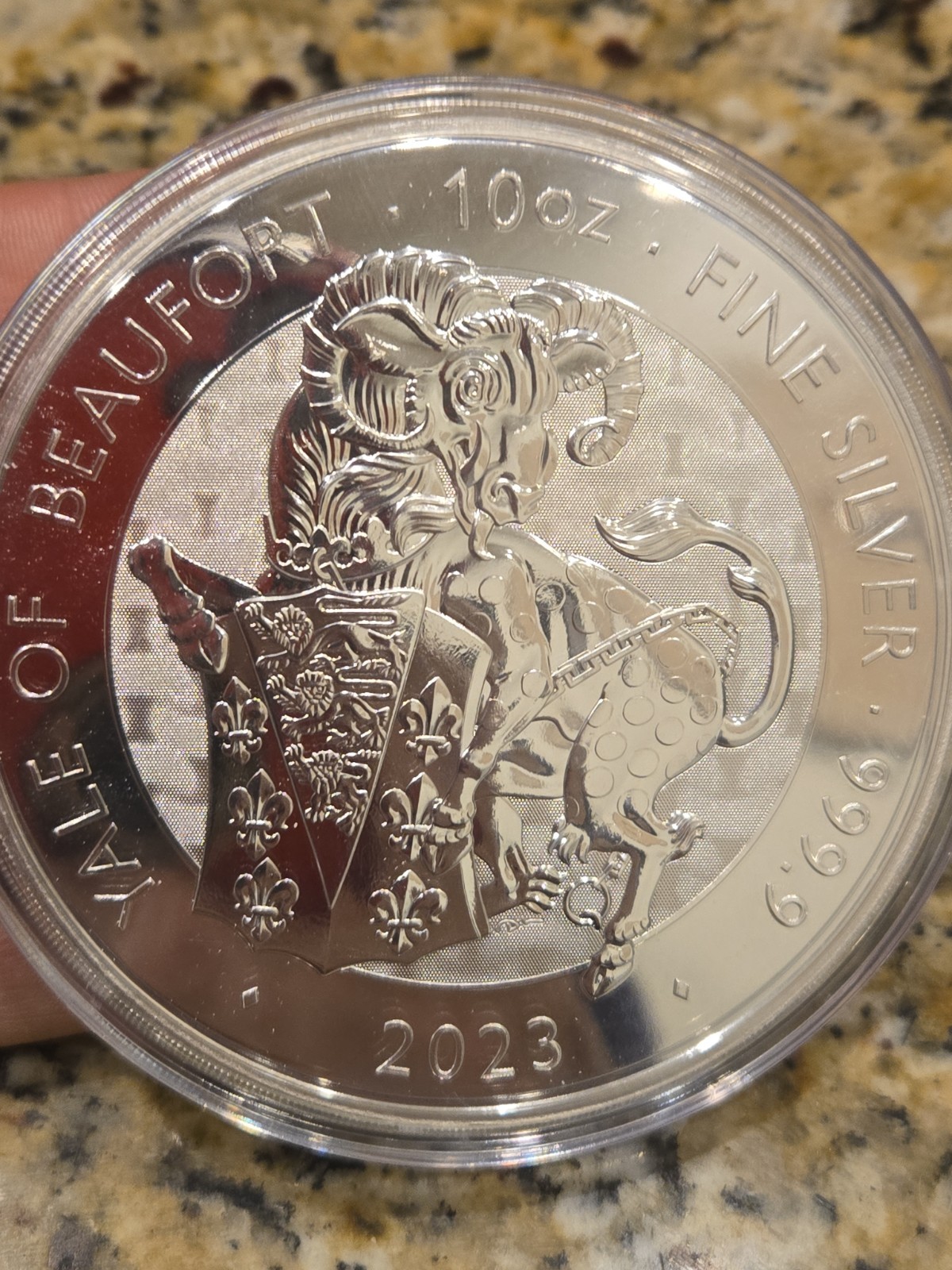 2023 U.K. 10 Pound 10 oz Silver Tudor Beast Yale of Beaufort Brilliant 2023 U.K. 10 Pound 10 oz Silver Tudor Beast Yale of Beaufort Brilliant