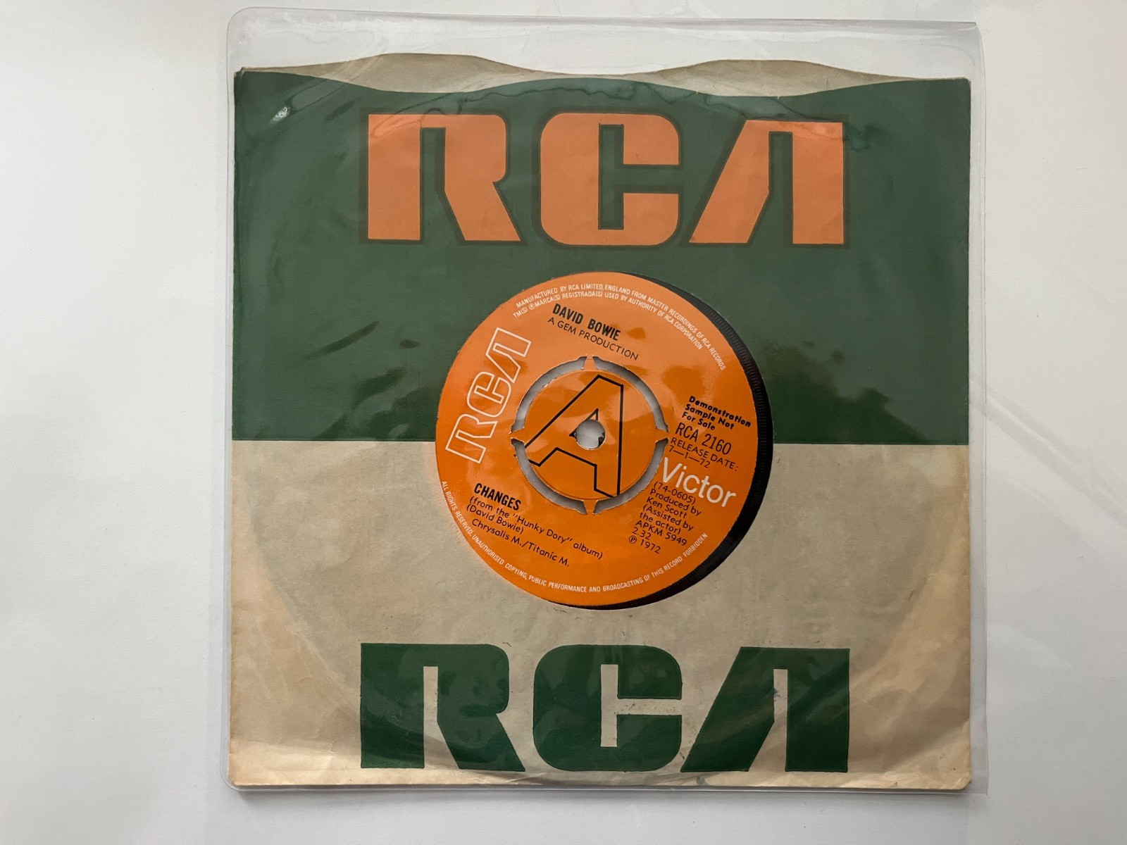 David Bowie - Changes / Andy Warhol - UK Promo - RCA David Bowie - Changes / Andy Warhol - UK Promo - RCA