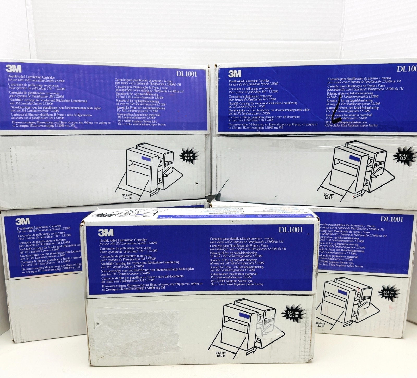 5pk DL1001 Double Sided Lamination Cartridge use w/3M Laminating Sys LS1000 READ