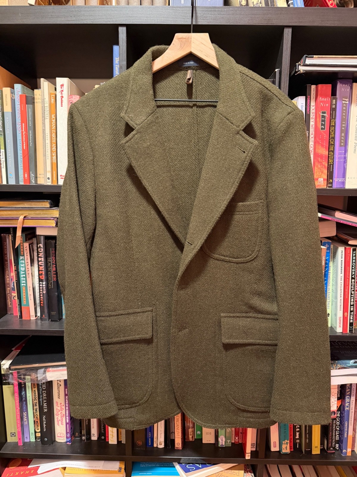 Drake\'s Games Blazer in olive Harris Tweed - sz 42 - made in Italy - worn 3x Drake\'s Games Blazer in olive Harris Tweed - sz 42 - made in Italy - worn 3x