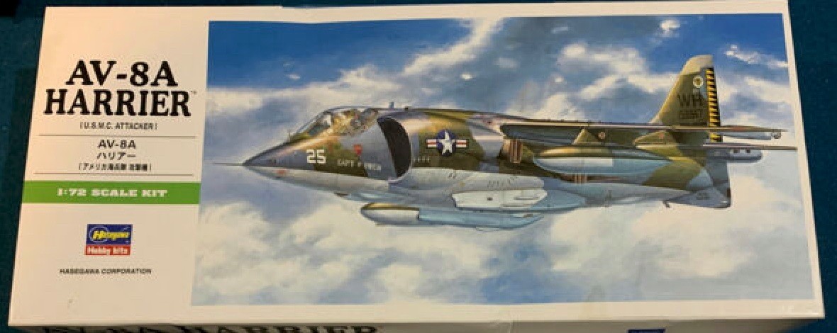 NEW Hasegawa 1/72 AV-8A HARRIER USMC VSTOL Attack Aircraft