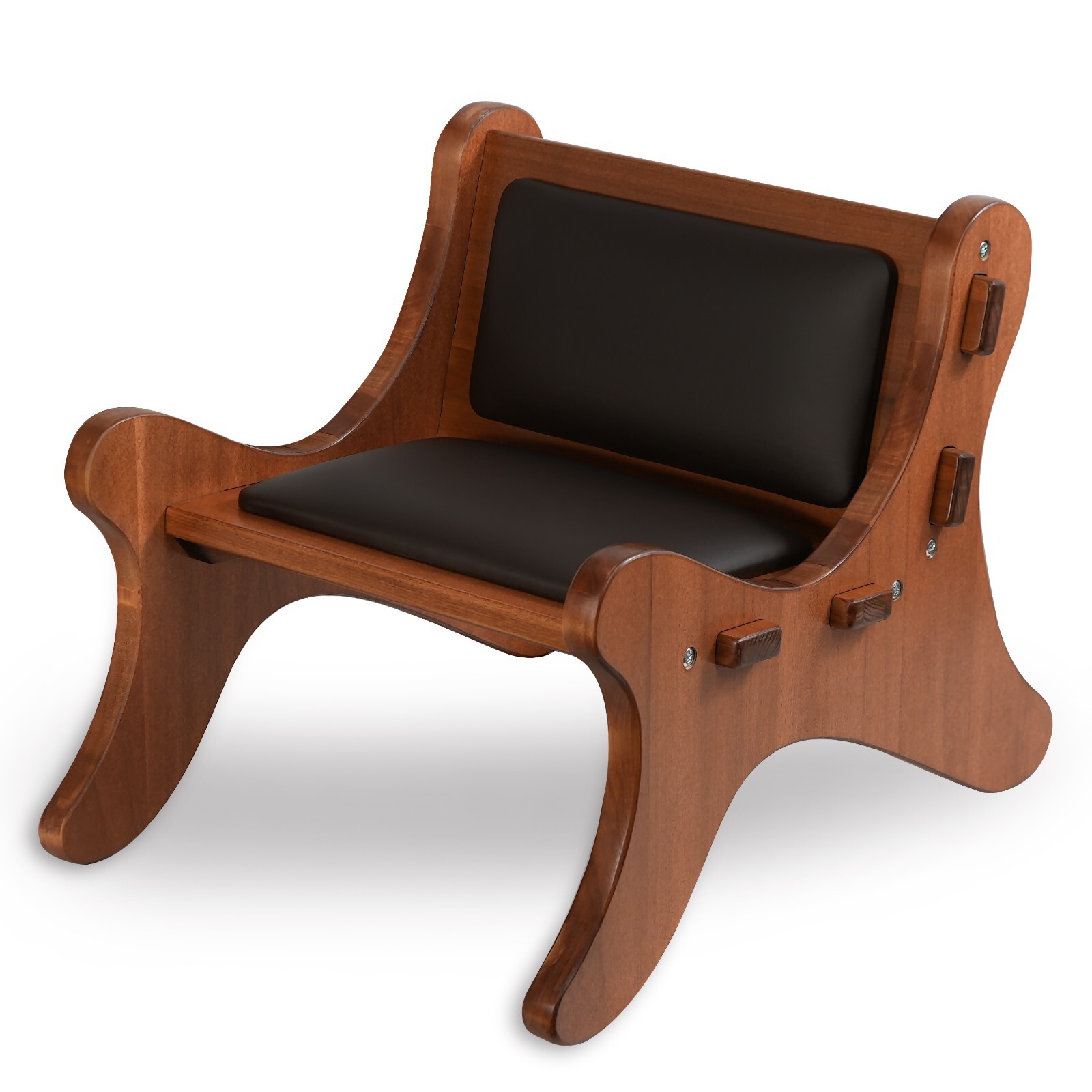 CONSDAN Kids Chair, USA Grown Hardwood Toddler Chairs w/ Leather Backrest & Seat CONSDAN Kids Chair, USA Grown Hardwood Toddler Chairs w/ Leather Backrest & Seat